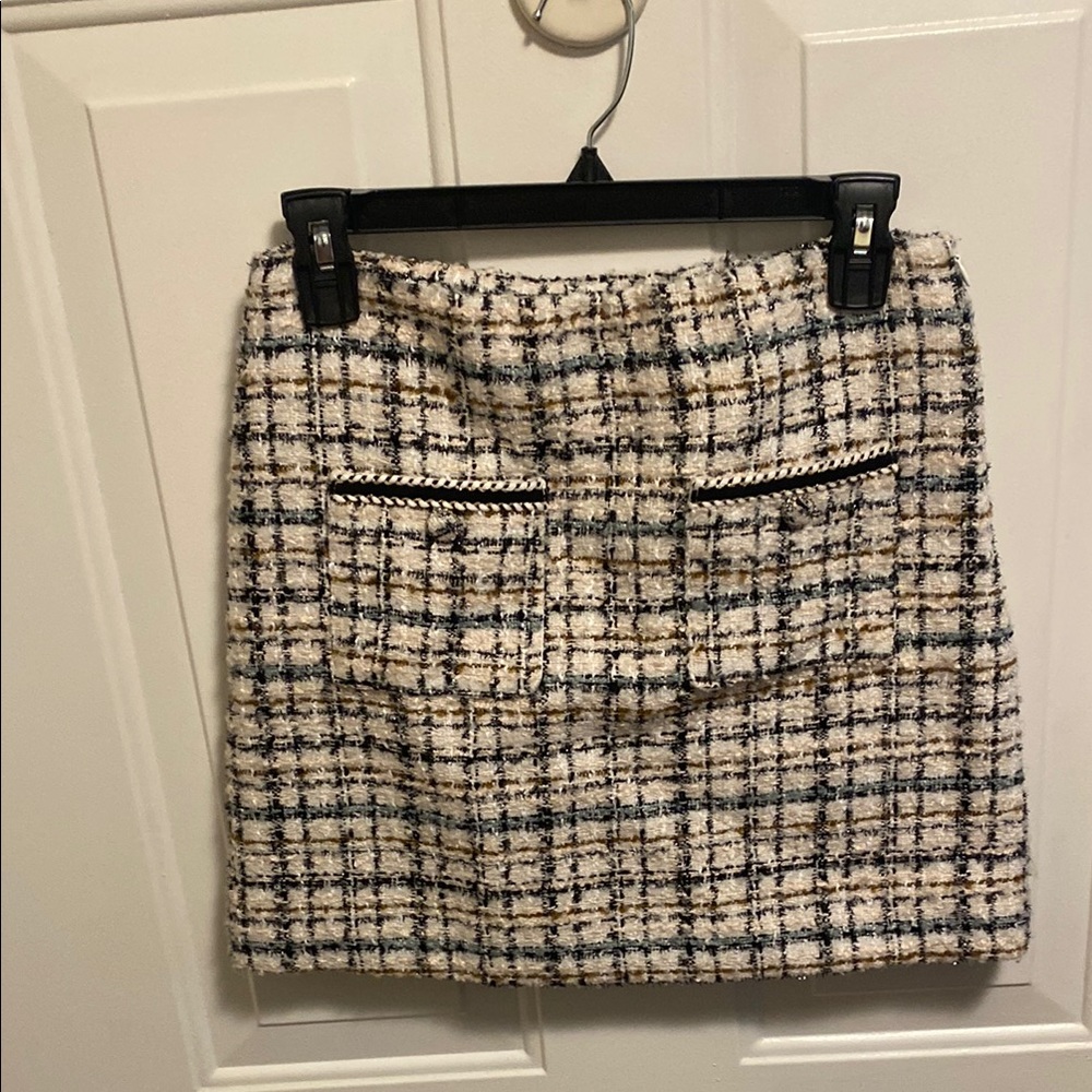 House of Harlow 1960 Black and White Mini Pencil Skirt
